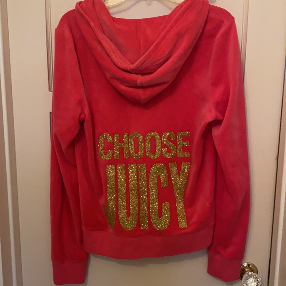 Y2K Juicy Couture BLING Pink Velour Velvet Tracksuit SET CHOOSE JUICY - Picture 9 of 16
